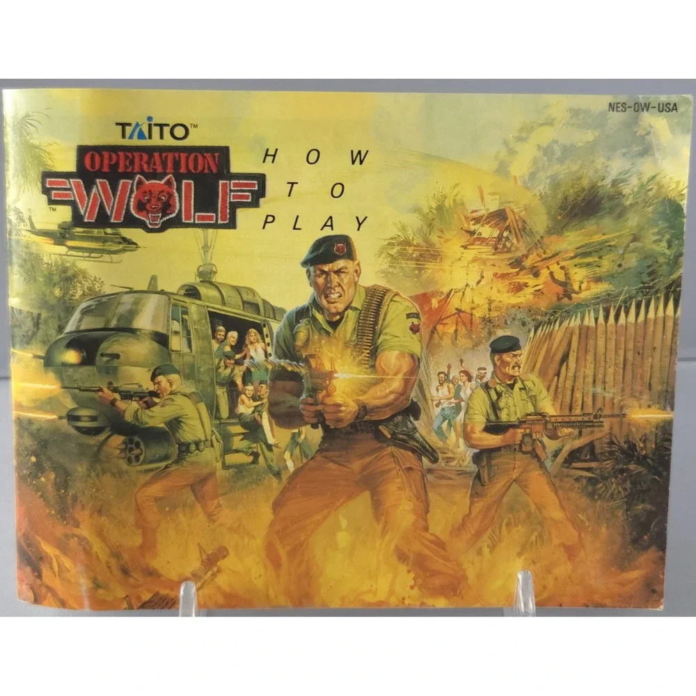 Operation Wolf - Nintendo - NES - CIB - 11 Stamp - Tested and Working